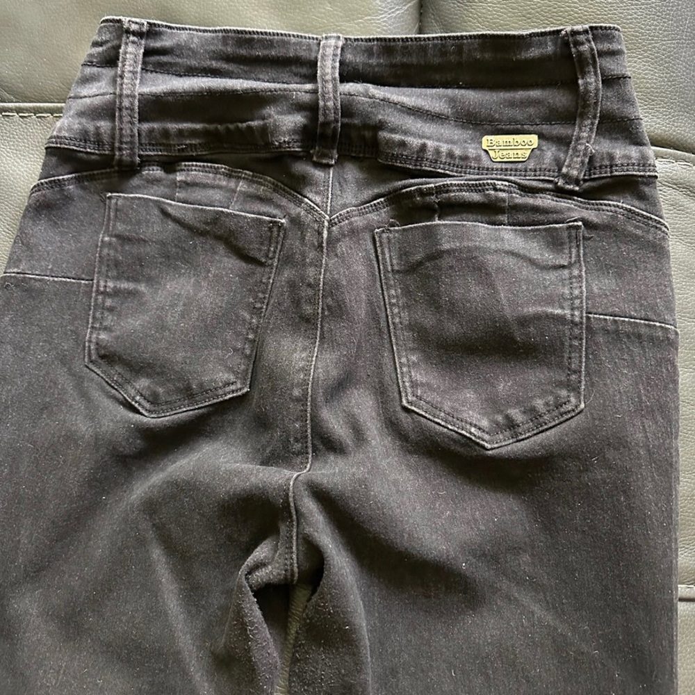 BAMBOO JEANS BLACK JEANS COLOMBIAN BUTT LIFTER LEVANTA COLA SIZE 15 - Picture 3 of 6